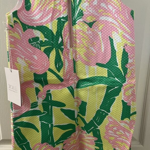 Lilly Pulitzer for Target Flamingo Fan Dance Shift Dress Girls Size S 6-6X NWT - Picture 11 of 13